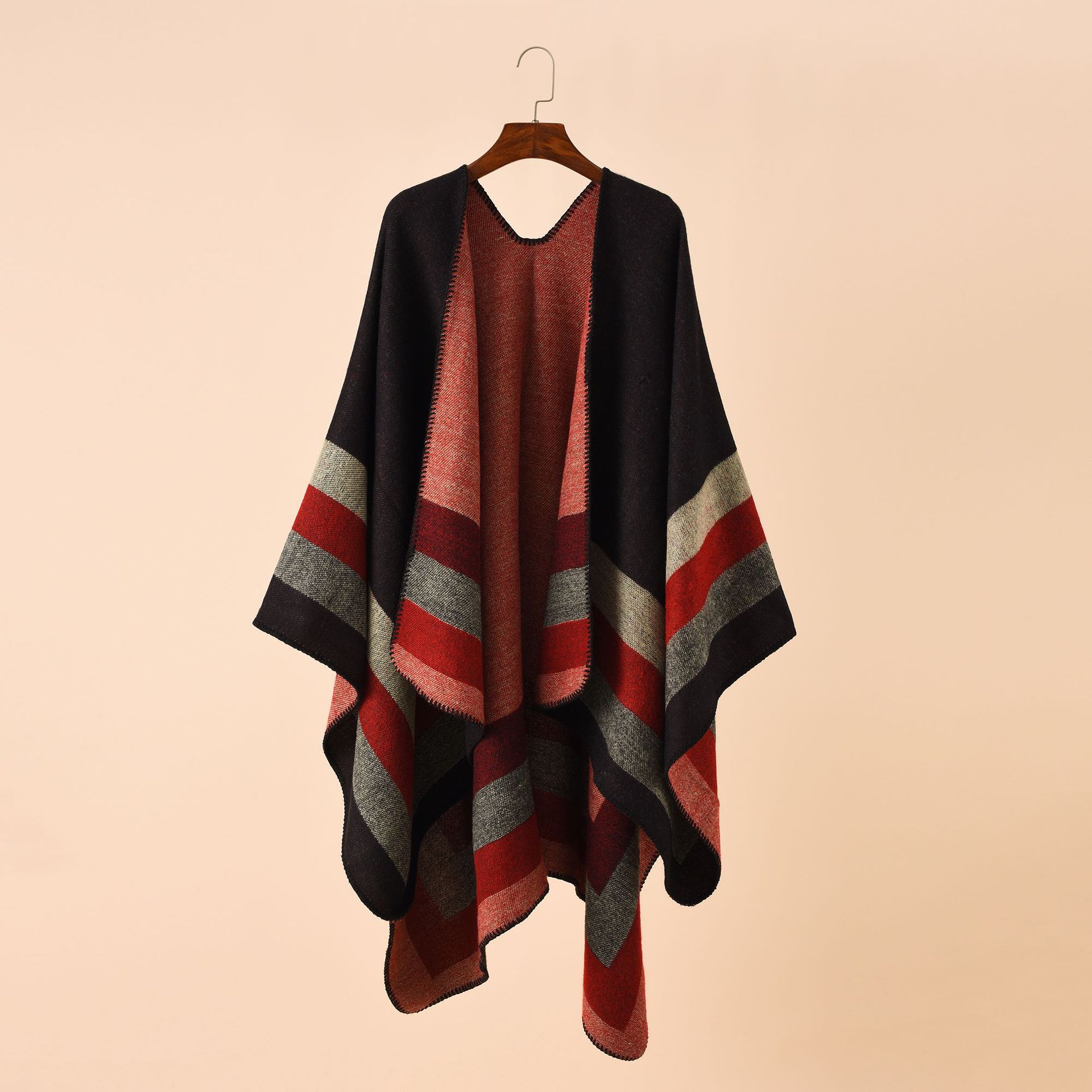 Women'S Fashion Poncho - عباءات دافئة منقوشة للنساء ، شالات