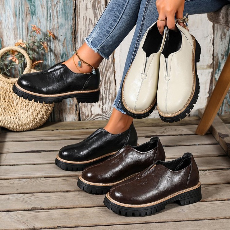 Women'S Fashion Walking Shoes - أحذية نسائية على الطراز البريطاني القديم