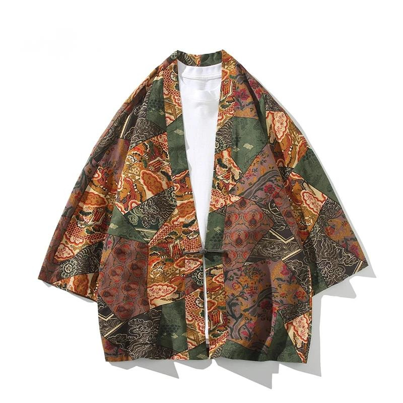 Women'S Fashion Kimono - العرقية نمط طباعة يوكاتا الرجال النساء