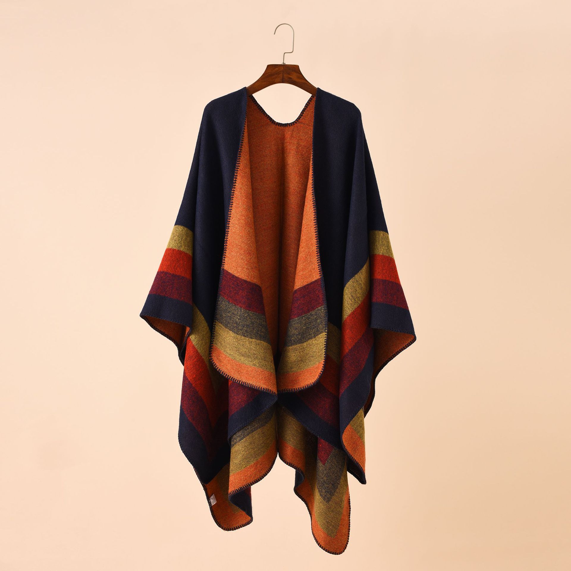 عباءات دافئة منقوشة للنساء ، ش - مراجعة Women'S Fashion Poncho وسعره