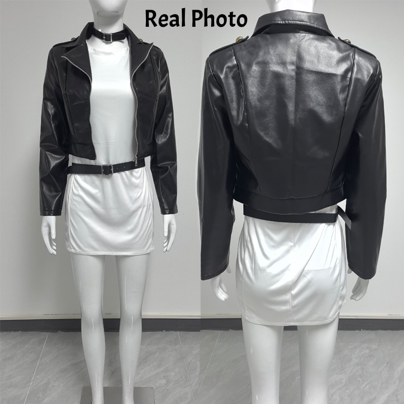 التدخين خلف السوبر ماركت معك - - مراجعة Women'S Fashion Leather Jacket وسعره