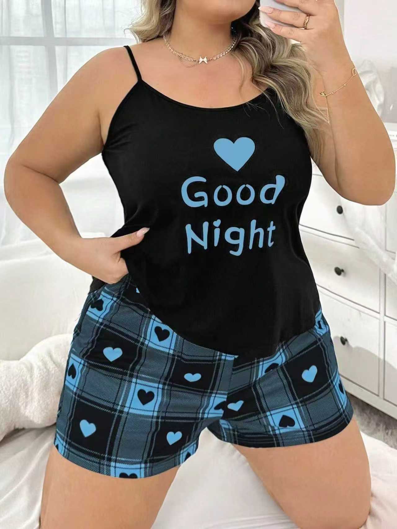 طقم بيجامة نسائي من قطعتين للم - مراجعة Lace Trim Cami وسعره