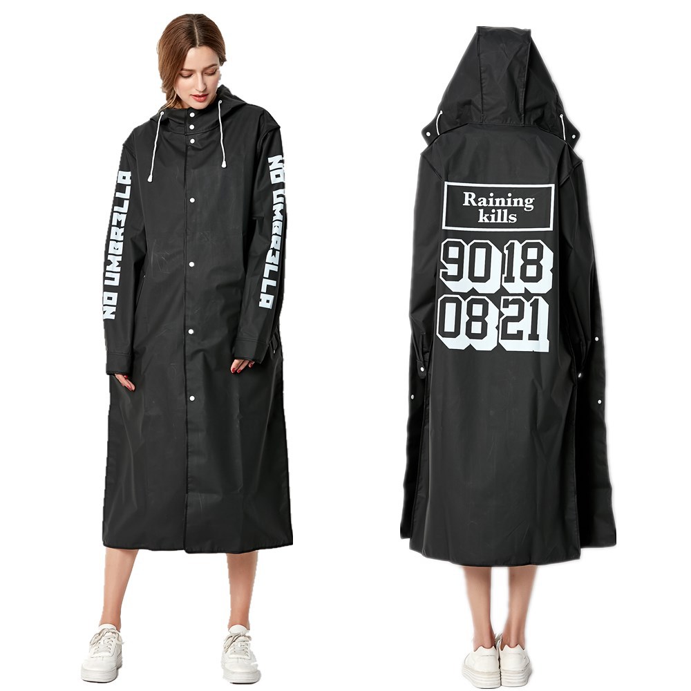 معطف مطر أسود للرجال والنساء ، - مراجعة Women'S Fashion Raincoat وسعره