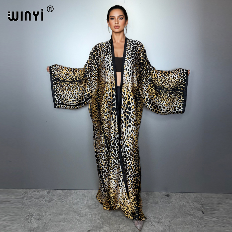 WINYI ليوبارد طباعة كيمونو قفط - مراجعة Women'S Fashion Kimono وسعره