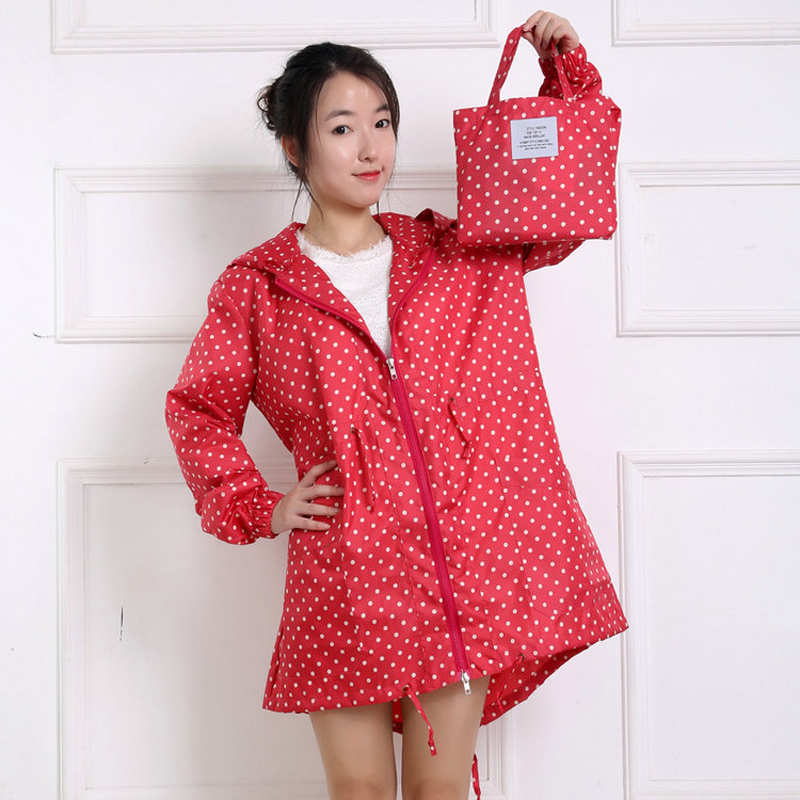 موضة دوت طباعة المرأة معطف واق - مراجعة Women'S Fashion Raincoat وسعره