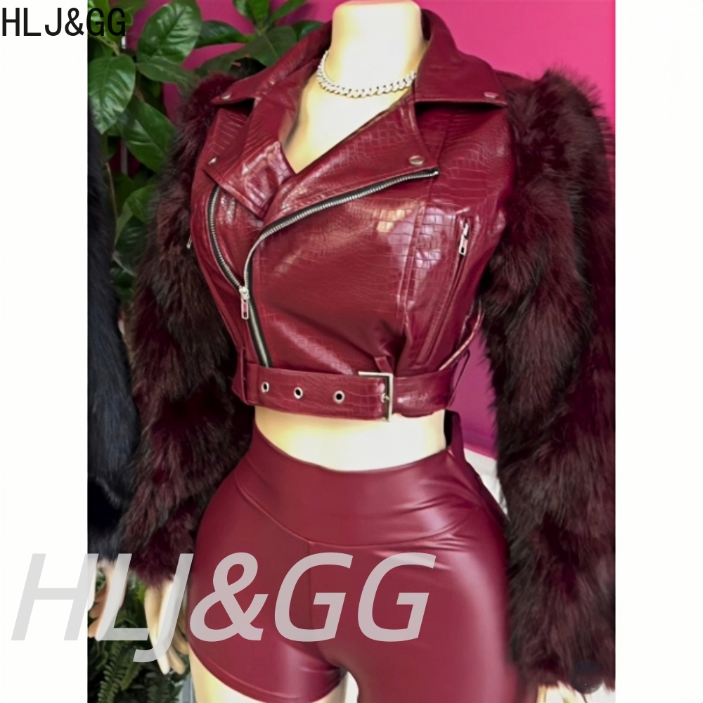 HLJ & GG تريند موضة الفراء الم - مراجعة Women'S Fashion Leather Jacket وسعره