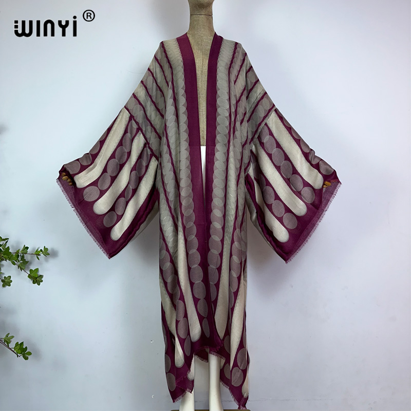 WINYI كيمونو الصيف هندسية طباع - مراجعة Women'S Fashion Kimono وسعره