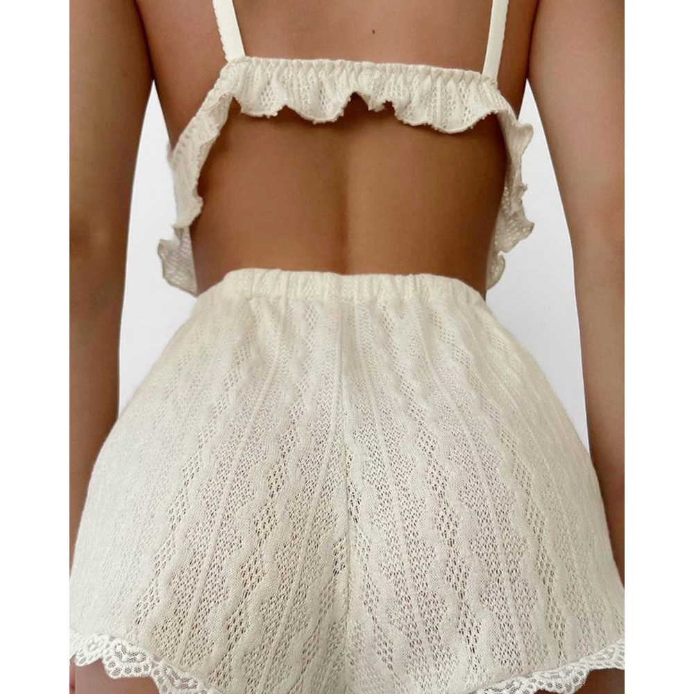 الدانتيل تقليم كشكش هيم كابل م - مراجعة Lace Trim Cami وسعره