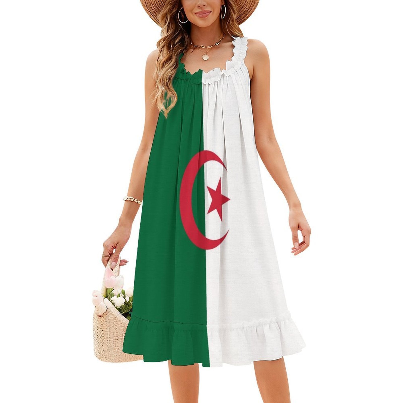 فستان بوهو أنيق بعلم جزائري أن - مراجعة Women Fashion Gown وسعره