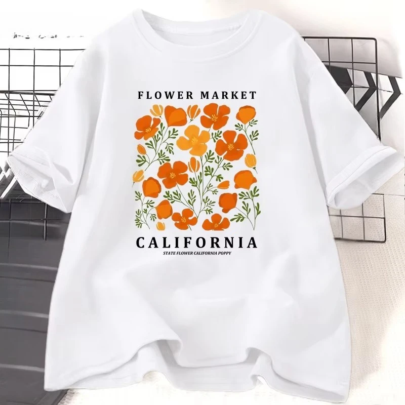 تي شيرت نسائي من Flower Market - مراجعة Women'S Fashion Market Size وسعره
