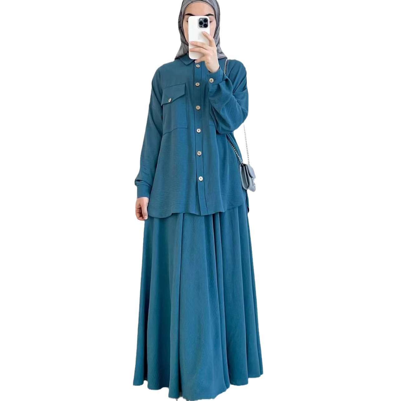 طقم قميص وتنانير بأكمام طويلة  - مراجعة Turkey Women Fashion وسعره