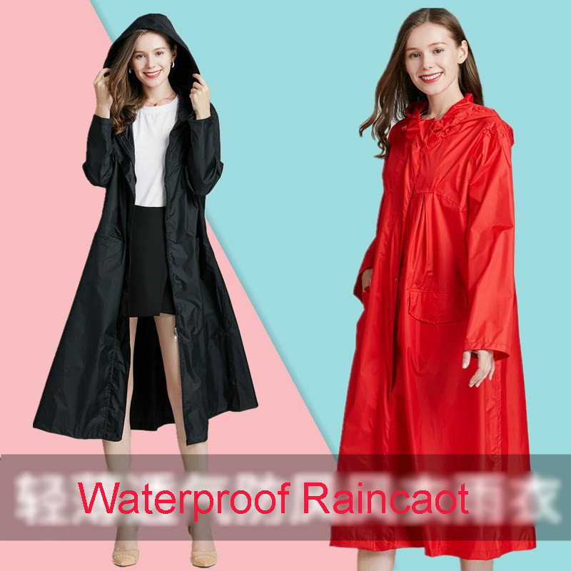 المرأة خفيفة الوزن أحمر أسود ت - مراجعة Women'S Fashion Raincoat وسعره