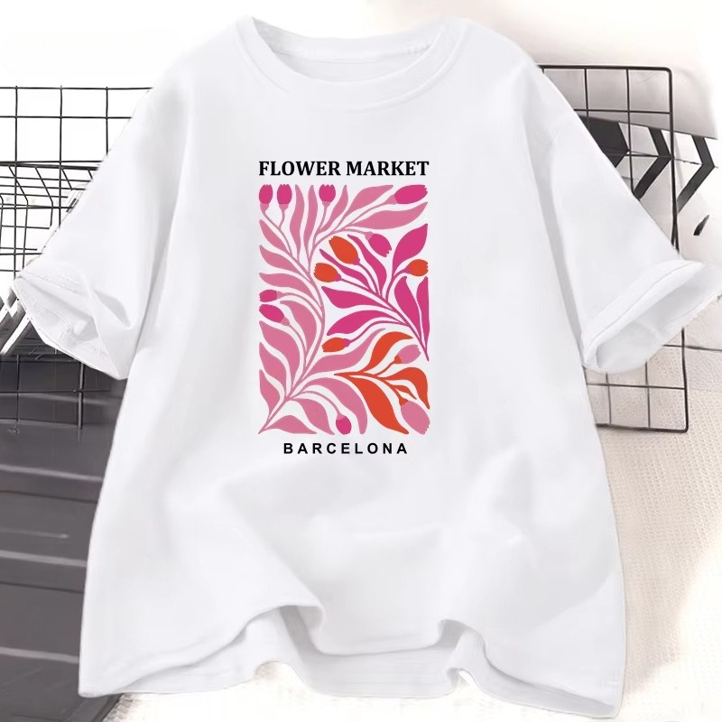 تي شيرت نسائي من Flower Market - مراجعة Women'S Fashion Market Size وسعره