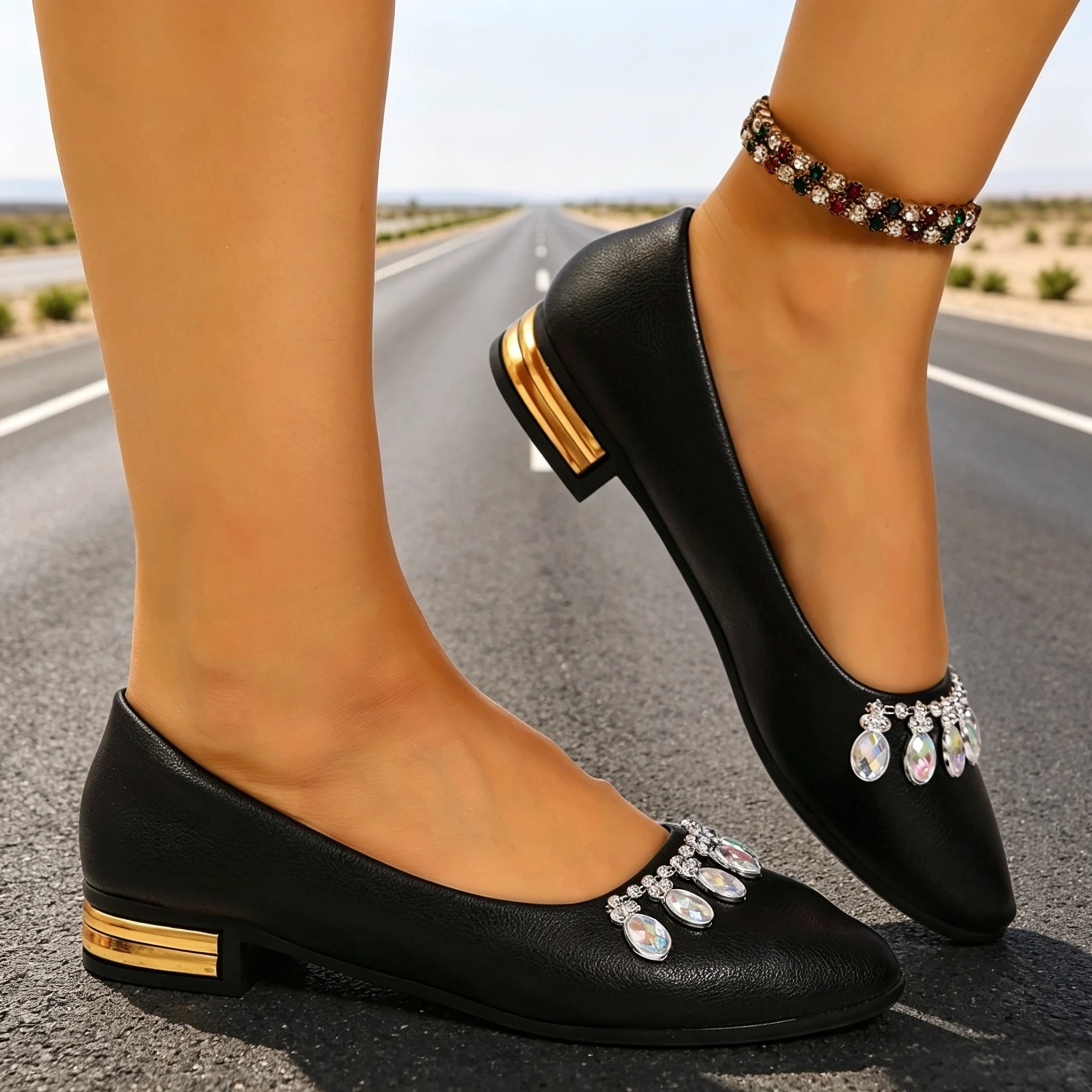 أحذية نسائية مسطحة ذات مقدمة م - مراجعة Women'S Fashion Walking Shoes وسعره