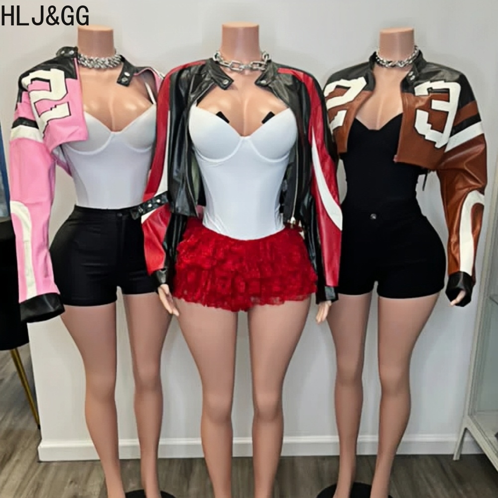 HLJ & GG موضة Y2K سترة جلدية 3 - مراجعة Women'S Fashion Leather Jacket وسعره