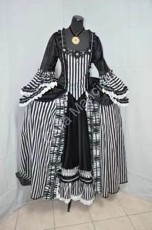 فستان روكوكو مخطط باللونين الأ - مراجعة Women Fashion Gown وسعره