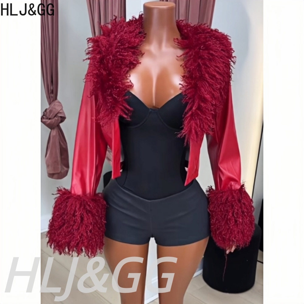 HLJ & GG موضة الاتجاه الفراء ا - مراجعة Women'S Fashion Leather Jacket وسعره
