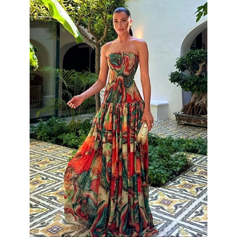 فستان نسائي جديد بدون حمالات ب - مراجعة Women Fashion Gown وسعره