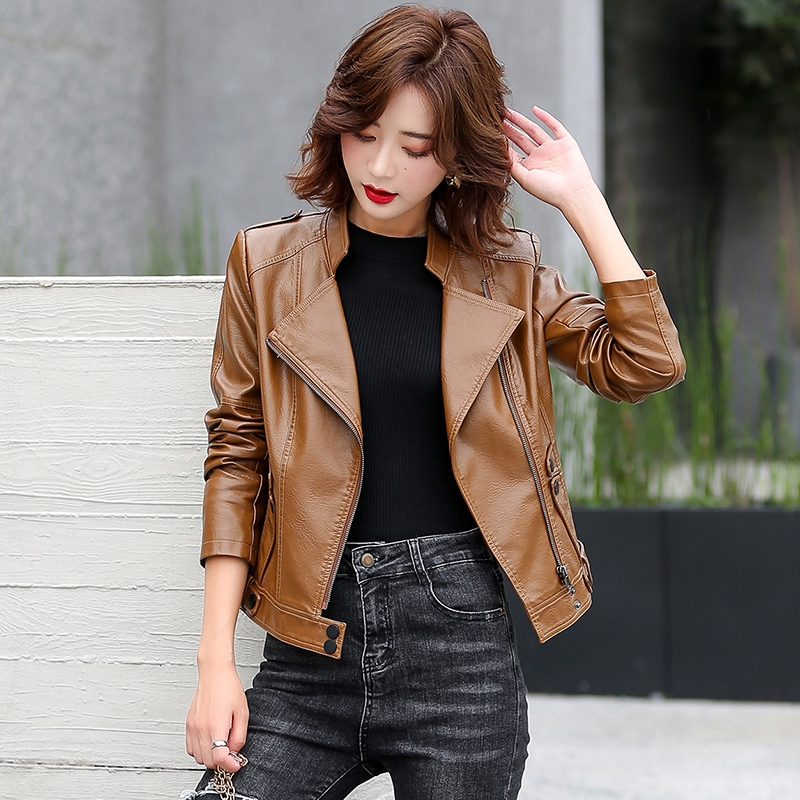 M-5XL جديد امرأة جلد اصلي الست - مراجعة Women'S Fashion Leather Jacket وسعره