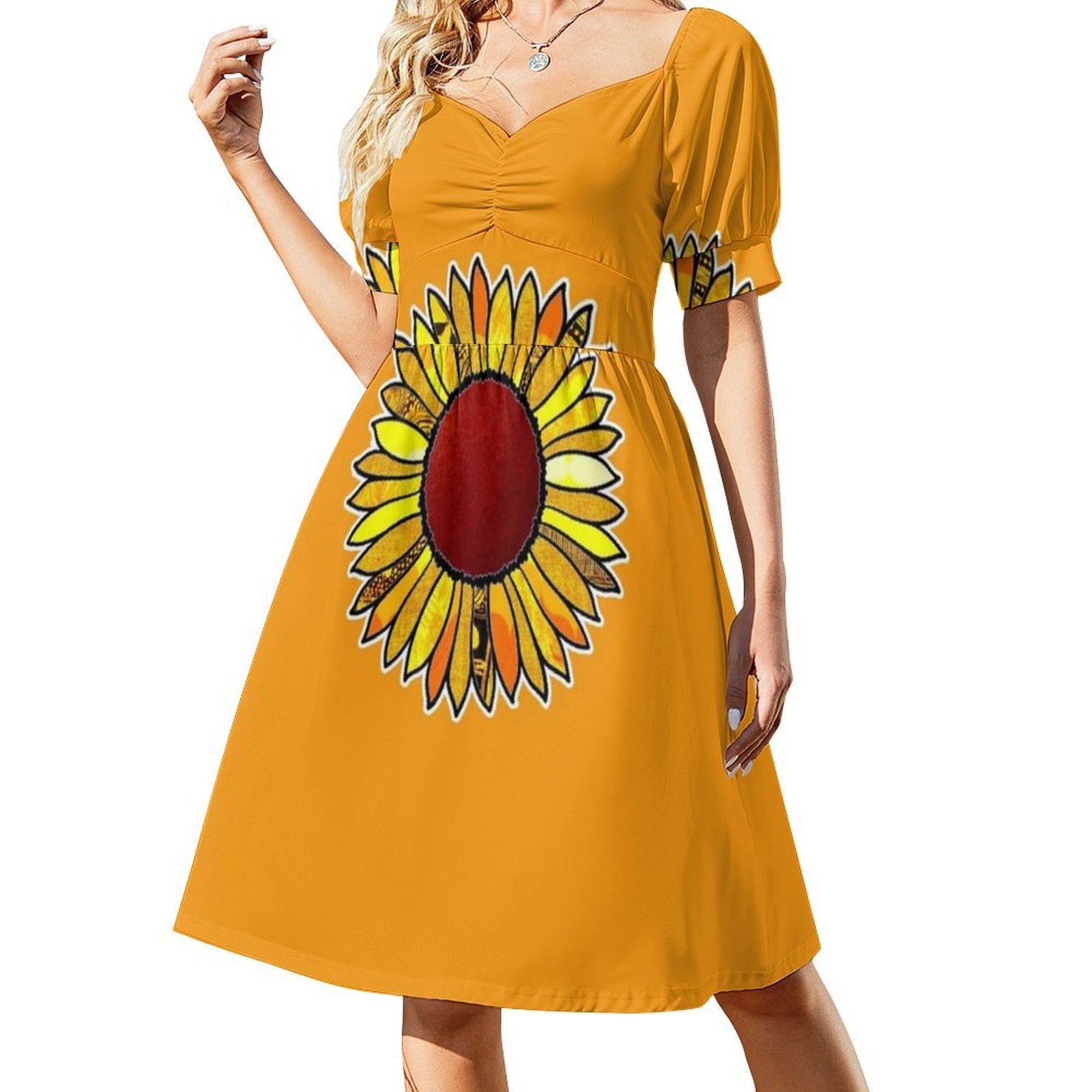 الرجعية عباد الشمس بوهو شيك ال - مراجعة Women Fashion Gown وسعره