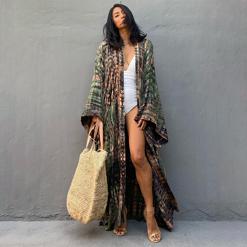 الشاطئ يغطي المرأة التعادل صبغ - مراجعة Women'S Fashion Kimono وسعره