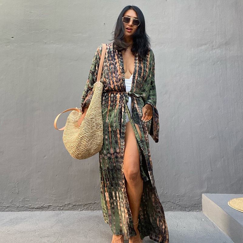 الشاطئ يغطي المرأة التعادل صبغ - مراجعة Women'S Fashion Kimono وسعره