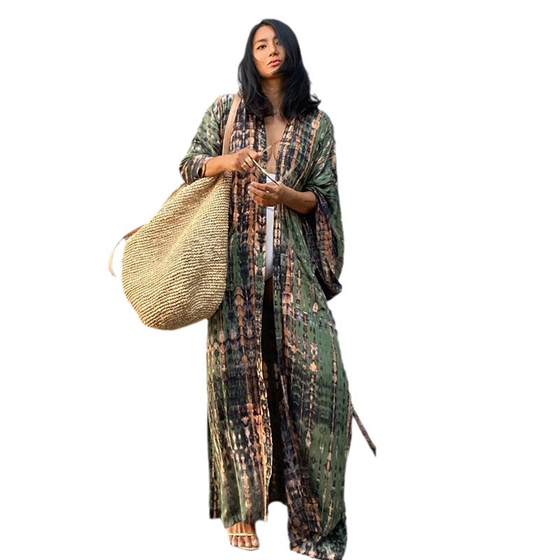 الشاطئ يغطي المرأة التعادل صبغ - مراجعة Women'S Fashion Kimono وسعره