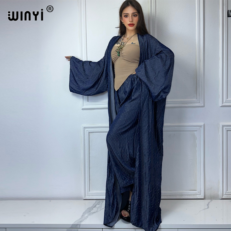 WINYI-بدلة دنيم نسائية مثقاب س - مراجعة Women'S Fashion Kimono وسعره