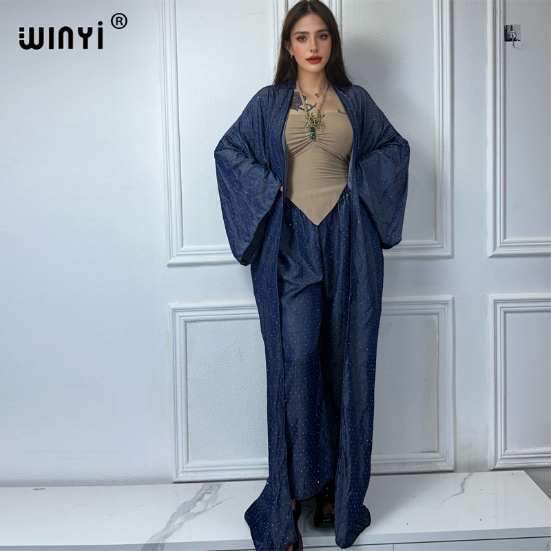 WINYI-بدلة دنيم نسائية مثقاب س - مراجعة Women'S Fashion Kimono وسعره