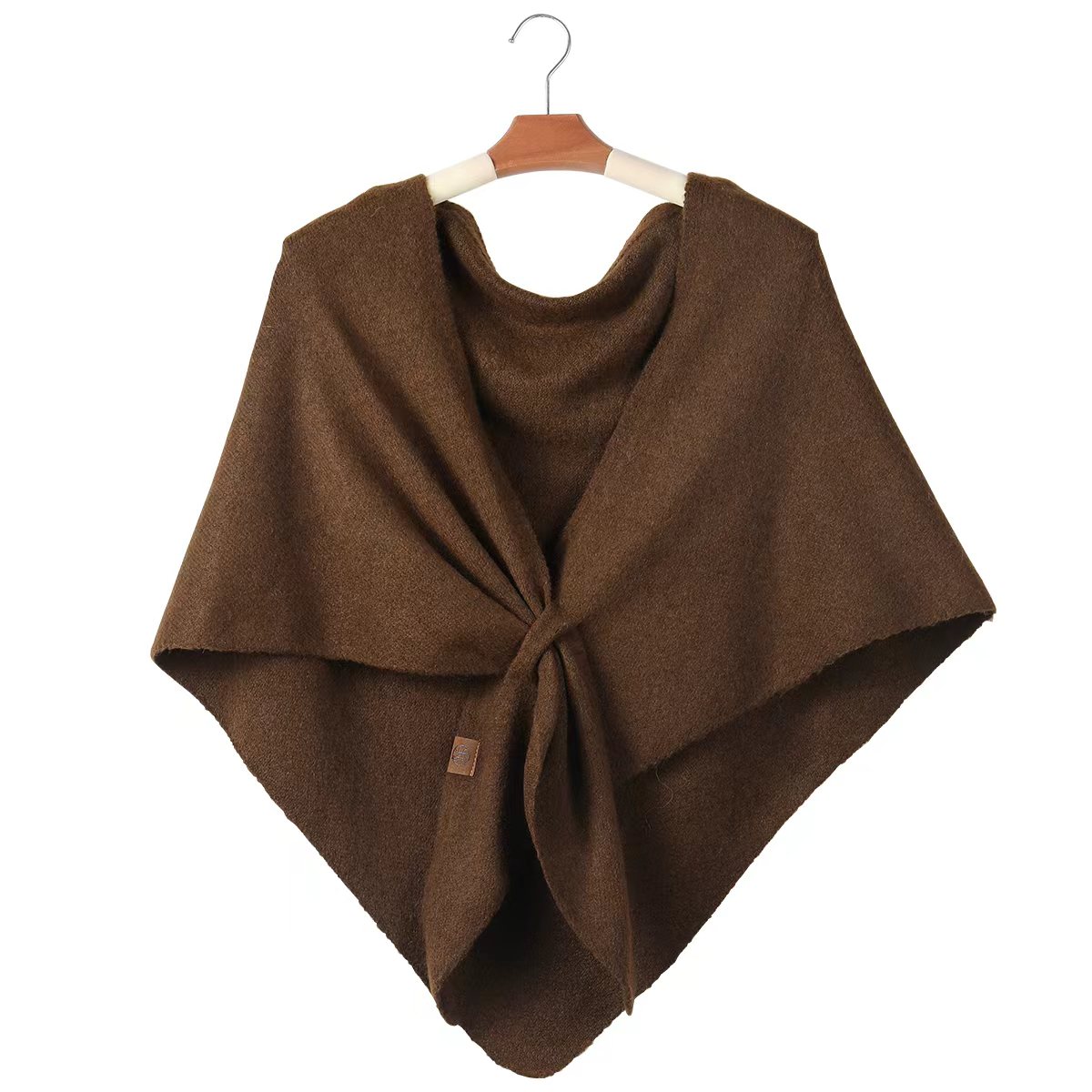 شال مثلث محبوك بلون واحد بسيط، - مراجعة Women'S Fashion Poncho وسعره