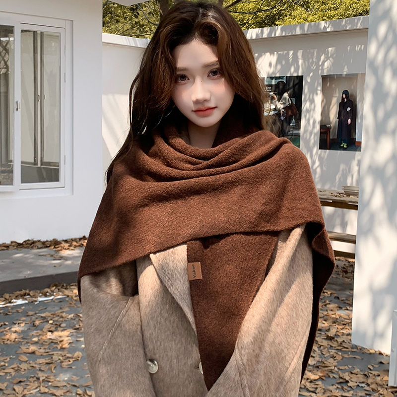 شال مثلث محبوك بلون واحد بسيط، - مراجعة Women'S Fashion Poncho وسعره