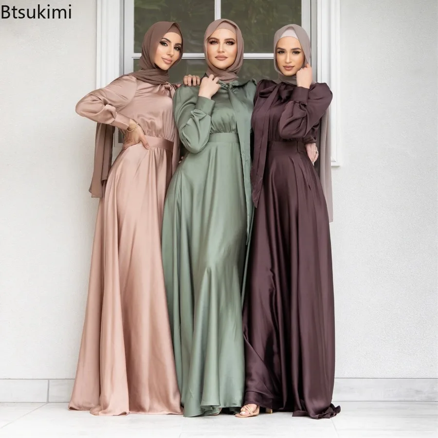 فستان ستان أنيق للنساء أزياء إ - مراجعة Turkey Women Fashion وسعره