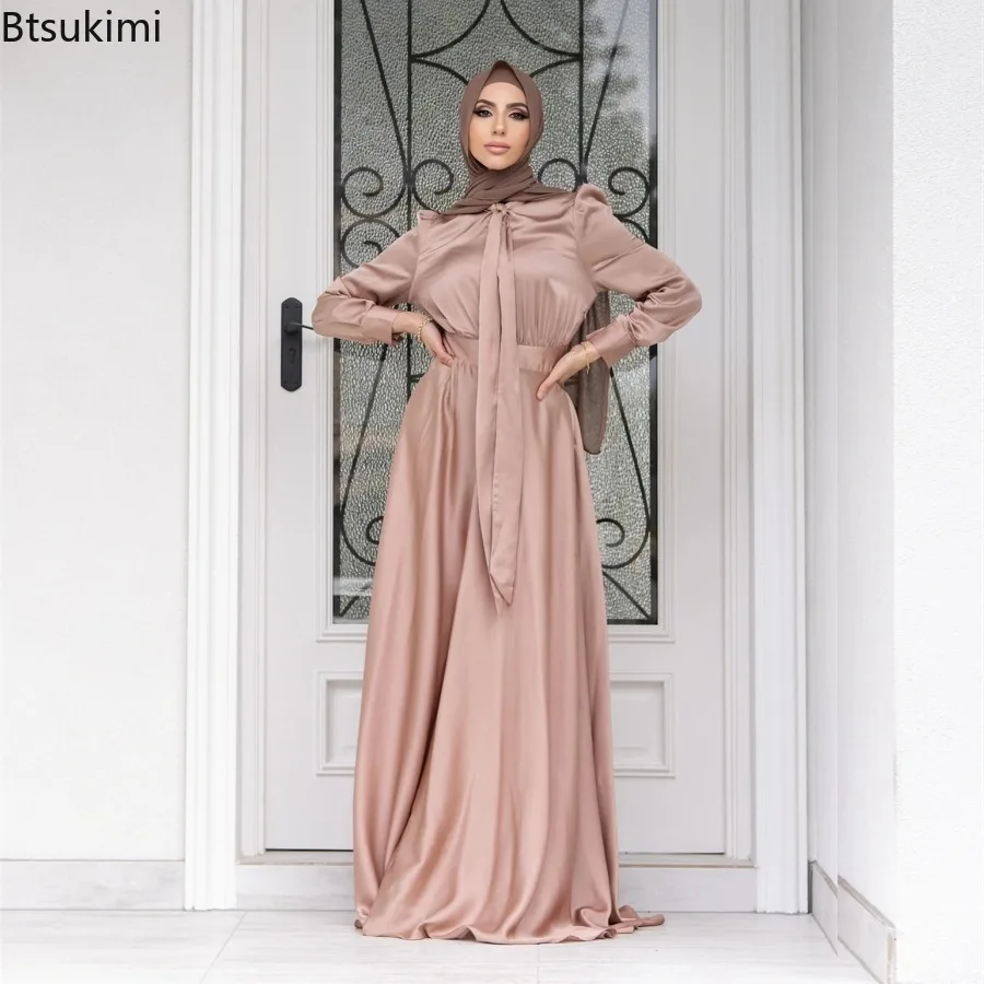 فستان ستان أنيق للنساء أزياء إ - مراجعة Turkey Women Fashion وسعره