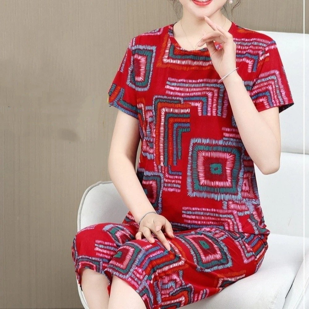 طقم تي شيرت أنيق بمقاسات كبيرة - مراجعة Women'S Fashion Pajamas وسعره